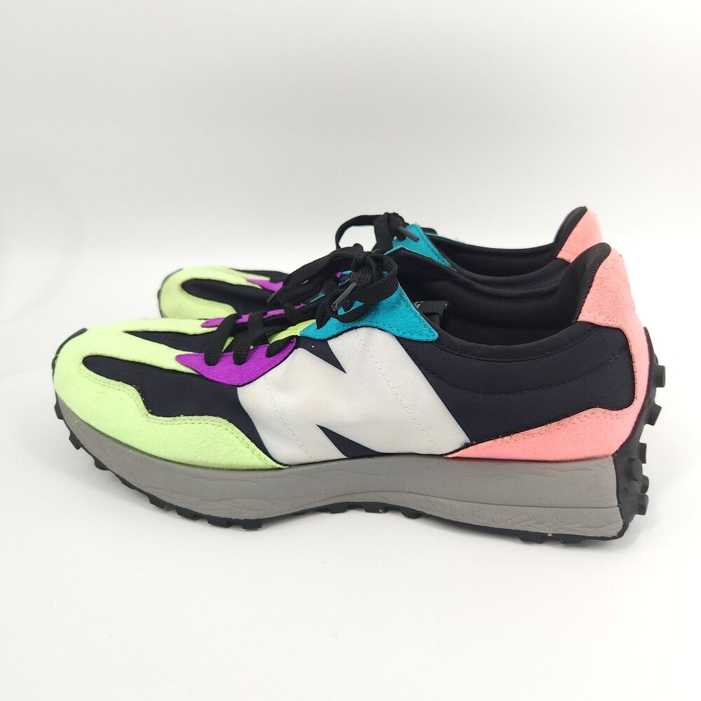 New Balance 327 Shoes Men Size 10 Black Multi Color Suede Nylon Sneakers MS327EA - Picture 3 of 9